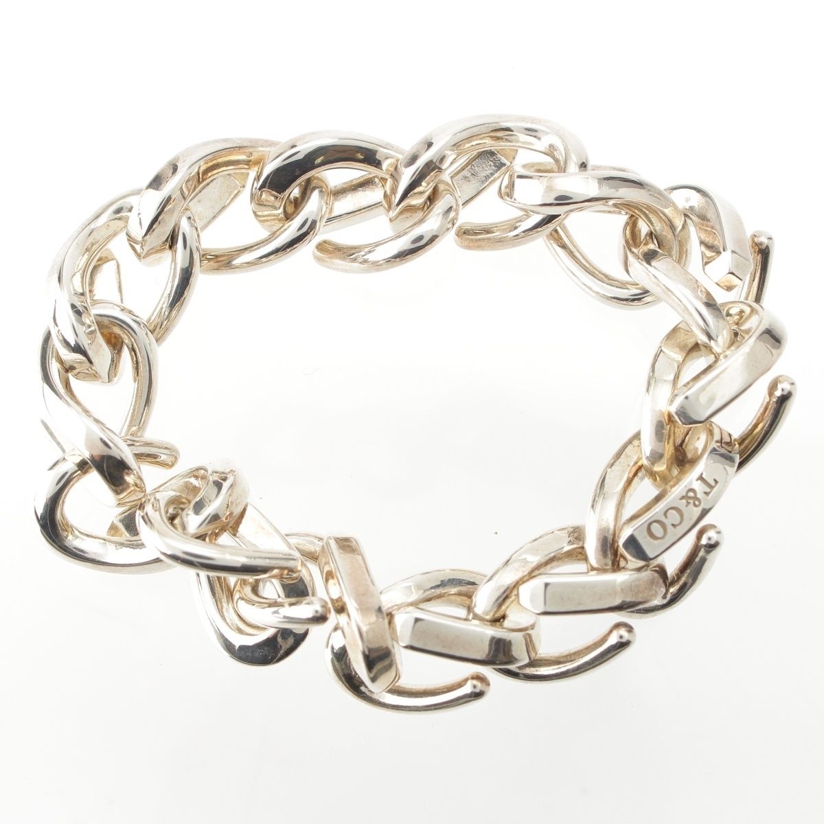 Tiffany & Co Forge Link Chain Bracelet Silver 19 — view 2