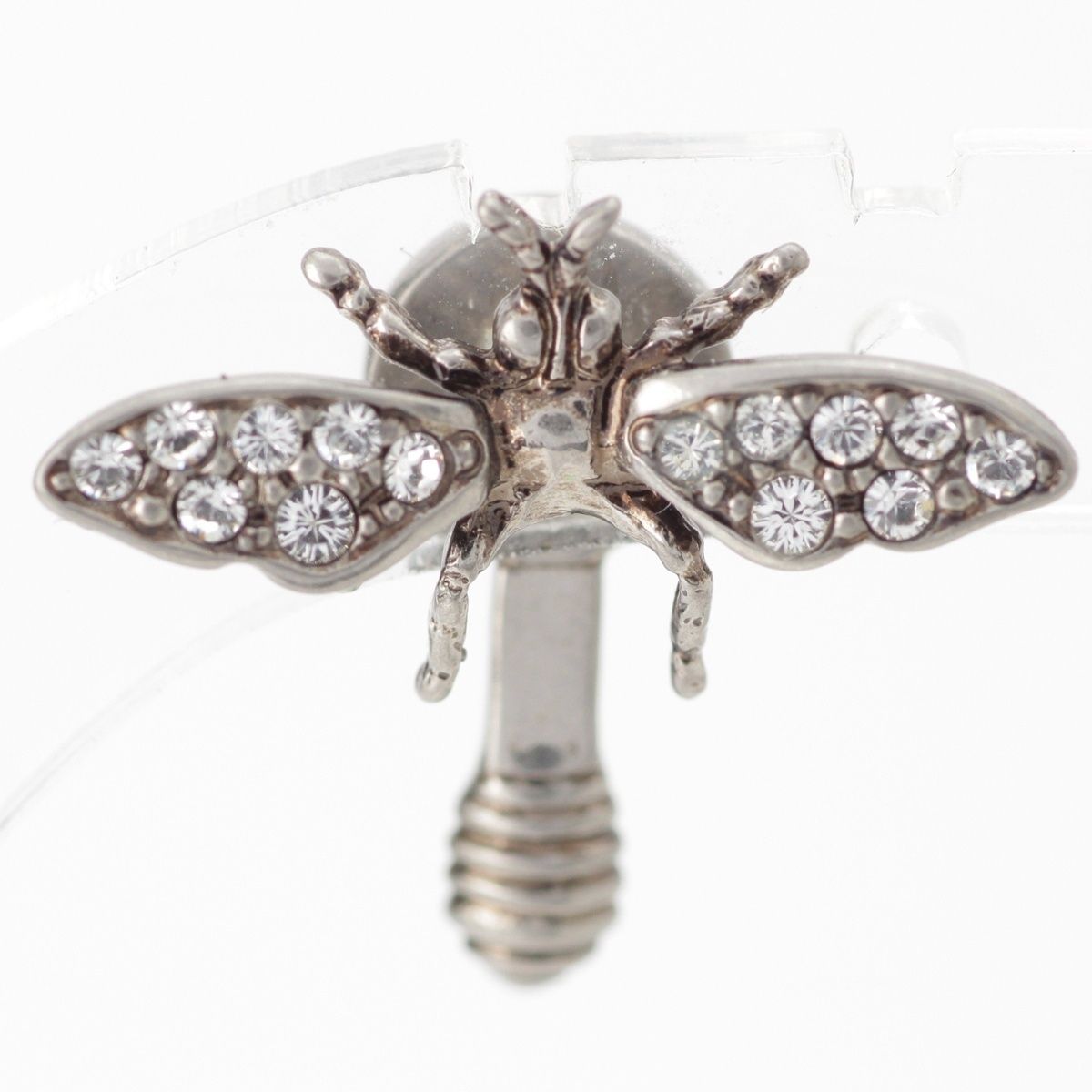 Dior J'adior Rhinestone Earrings Silver — view 5