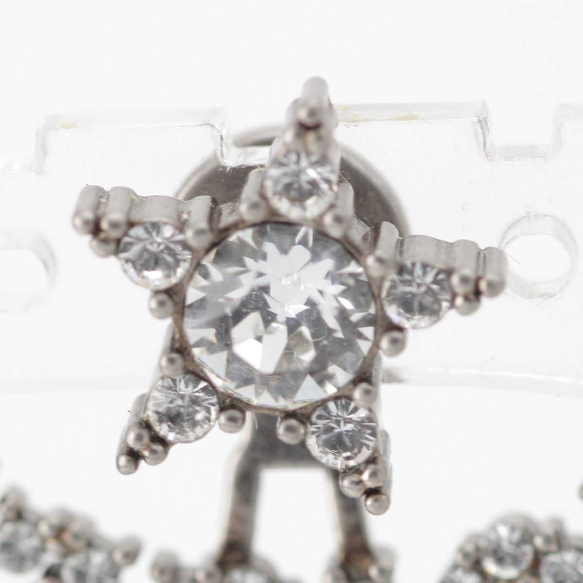 Dior J'adior Rhinestone Earrings Silver — view 3