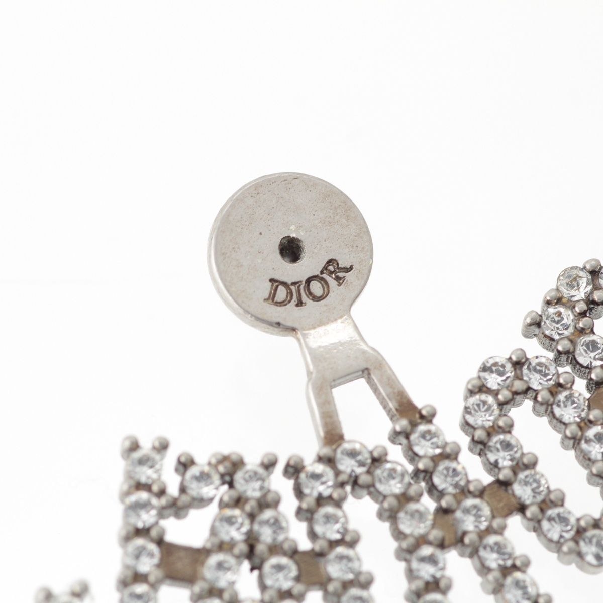 Dior J'adior Rhinestone Earrings Silver — view 7