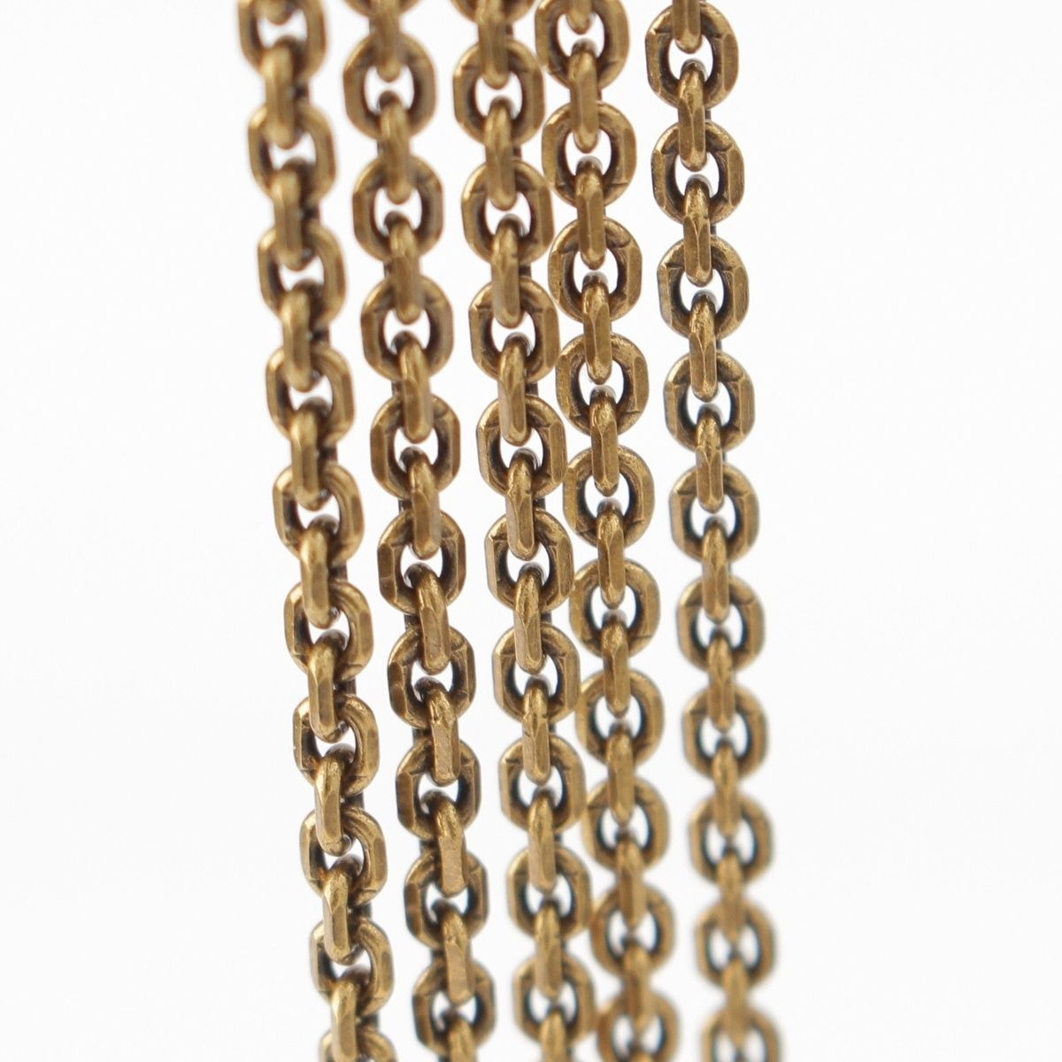 Dior J'adior Rhinestone Chain Earrings Gold — view 8