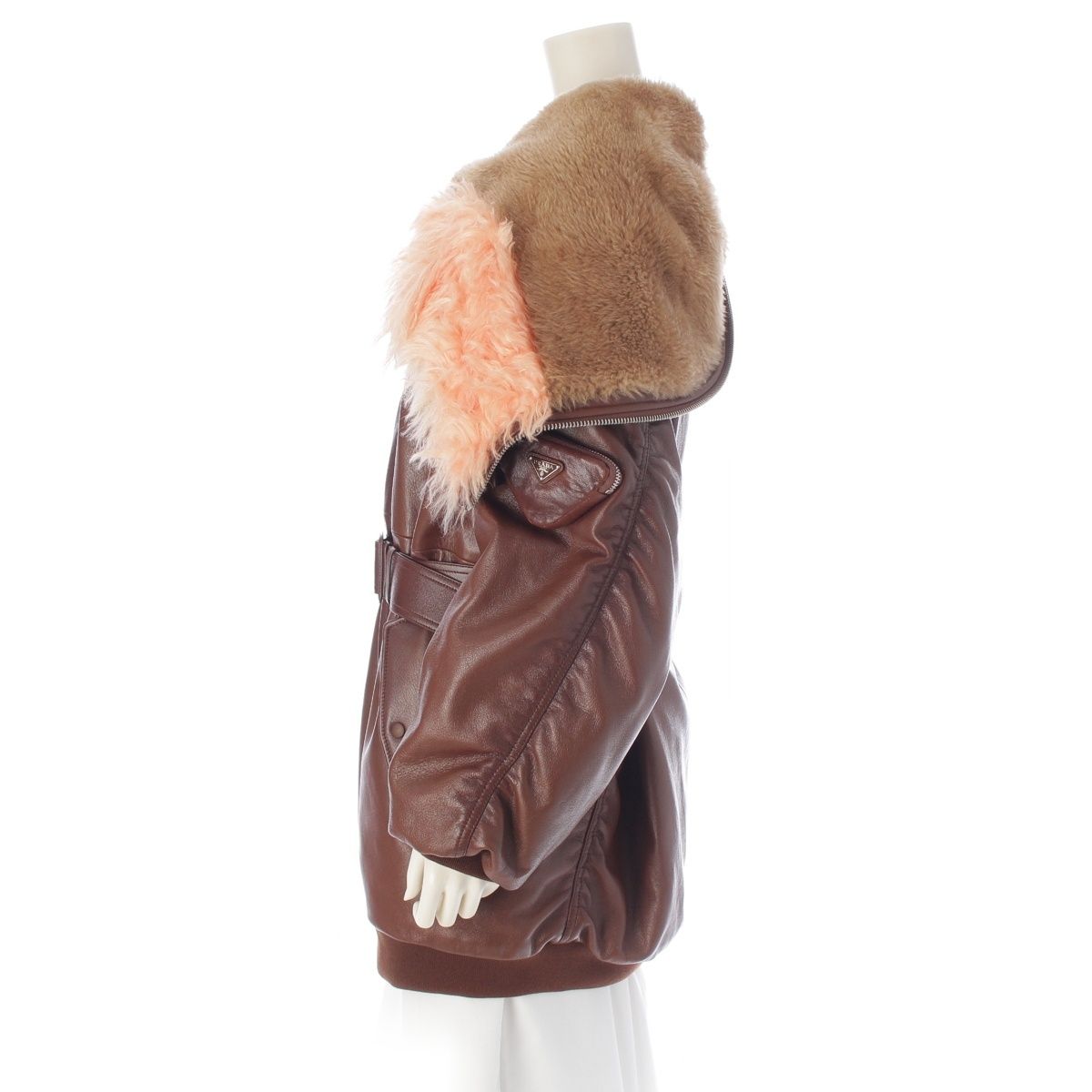 Prada Sheepskin with Belt Oversize Fur Coat — view 3