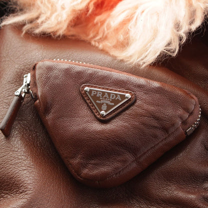 Prada Sheepskin with Belt Oversize Fur Coat — view 8
