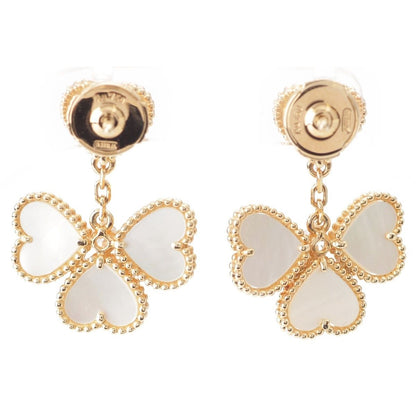 Van Cleef & Arpels Sweet Alhambra Diamond Earrings Mother Of Pearl — view 2