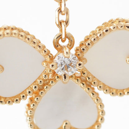Van Cleef & Arpels Sweet Alhambra Diamond Earrings Mother Of Pearl — view 6