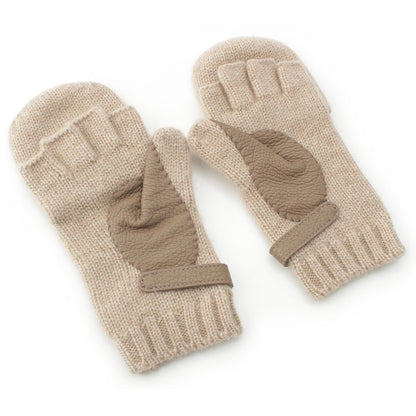 Hermes Lionel Cashmere Gloves Mittens Beige — view 2