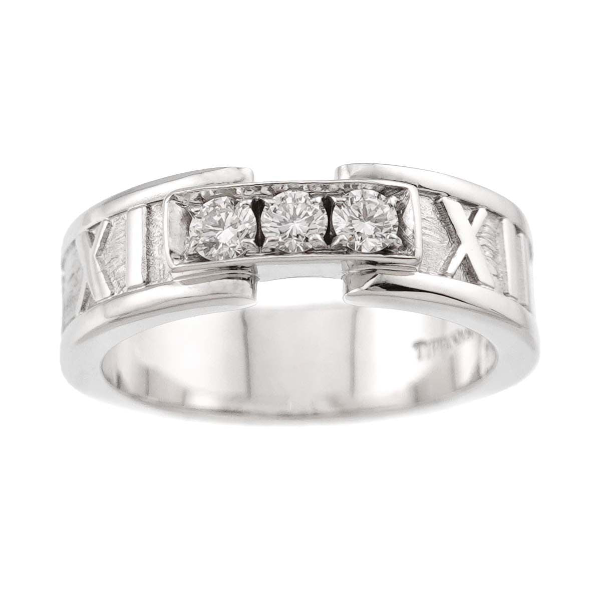 Tiffany & Co Atlas Ring Diamond 18K WG White Gold — view 2