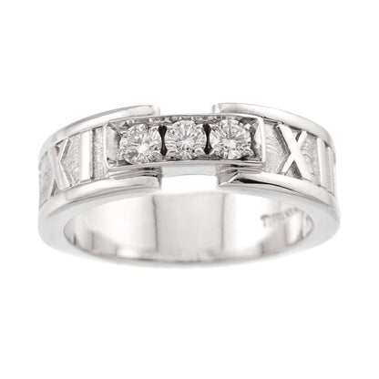 Tiffany & Co Atlas Ring Diamond 18K WG White Gold — view 2
