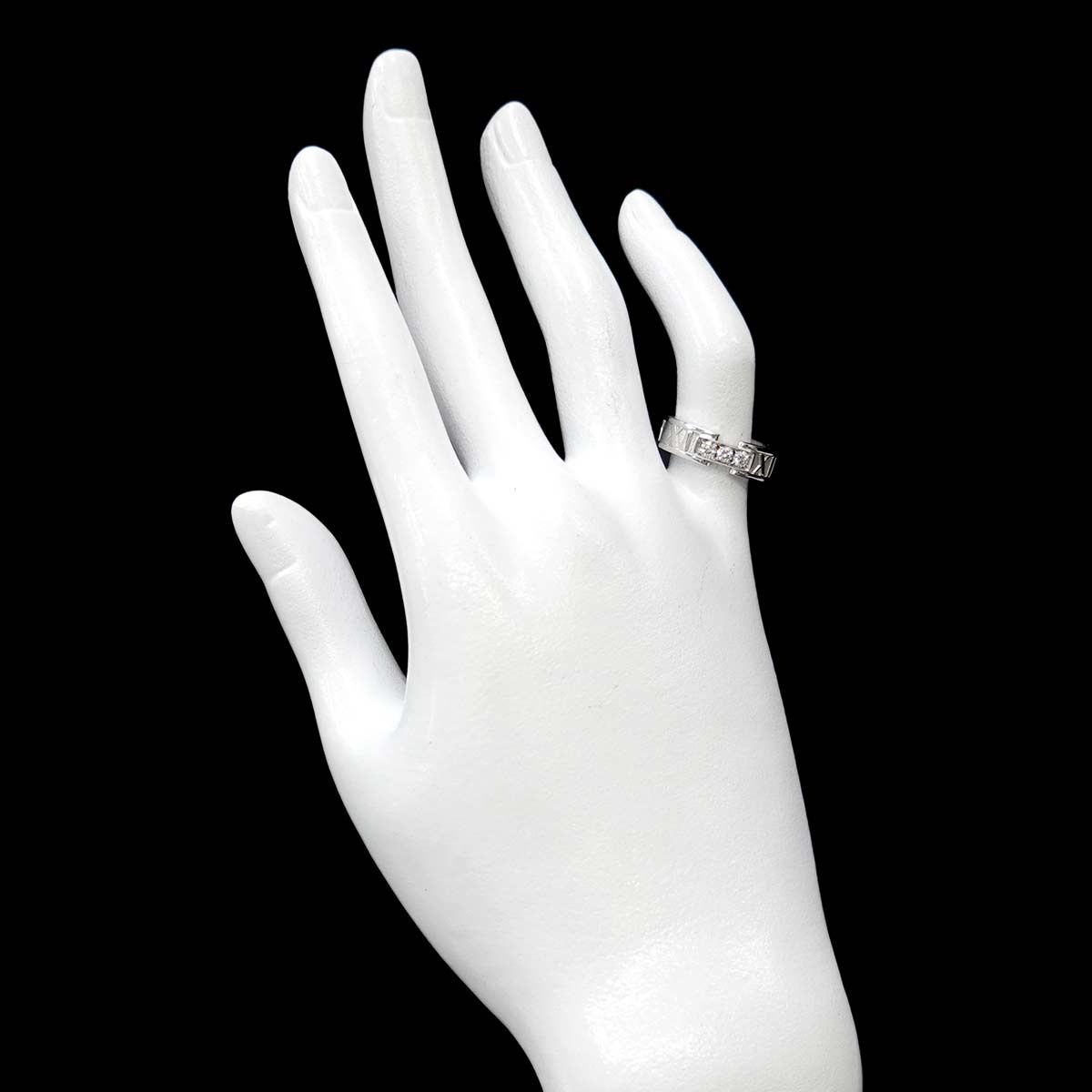 Tiffany & Co Atlas Ring Diamond 18K WG White Gold — view 7