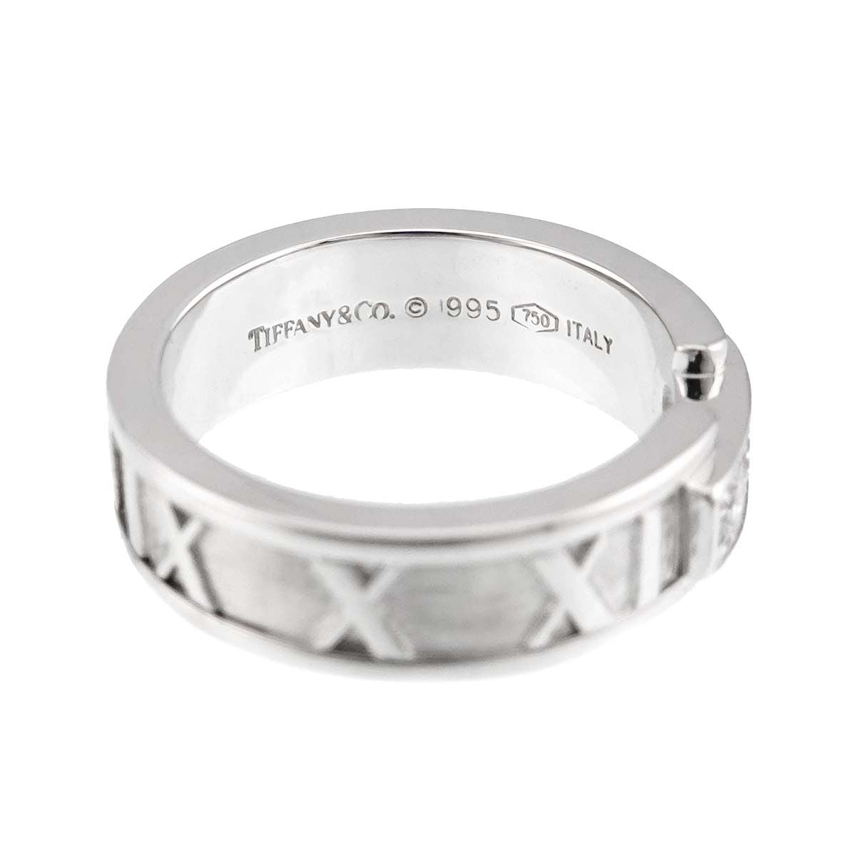 Tiffany & Co Atlas Ring Diamond 18K WG White Gold — view 4