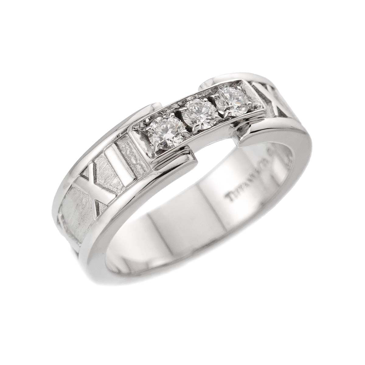 Tiffany & Co Atlas Ring Diamond 18K WG White Gold — view 5