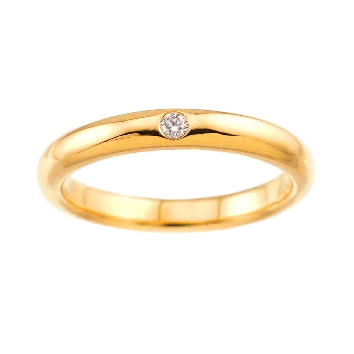 Tiffany & Co Stacking Band Ring Diamond 18K YG Yellow Gold — view 2