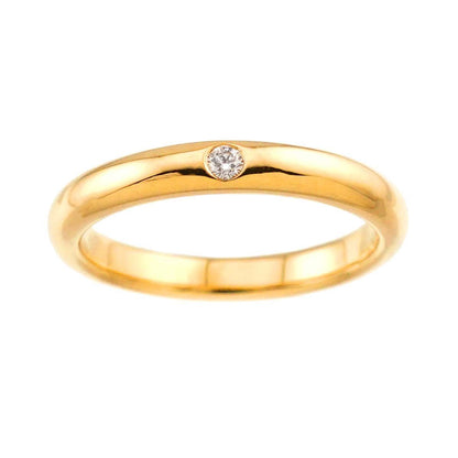 Tiffany & Co Stacking Band Ring Diamond 18K YG Yellow Gold — view 2