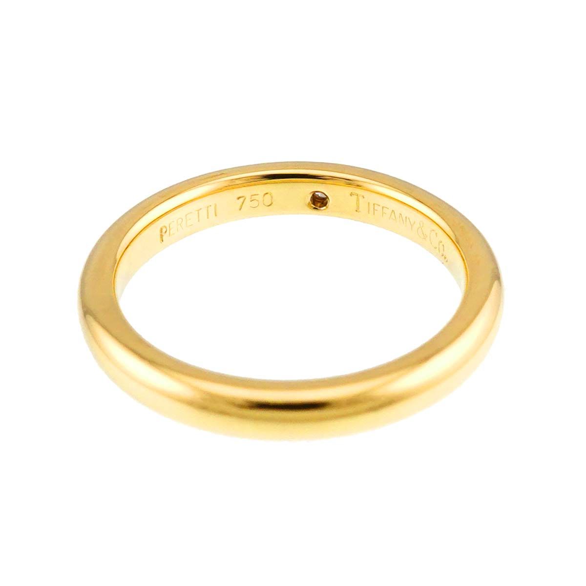 Tiffany & Co Stacking Band Ring Diamond 18K YG Yellow Gold — view 3