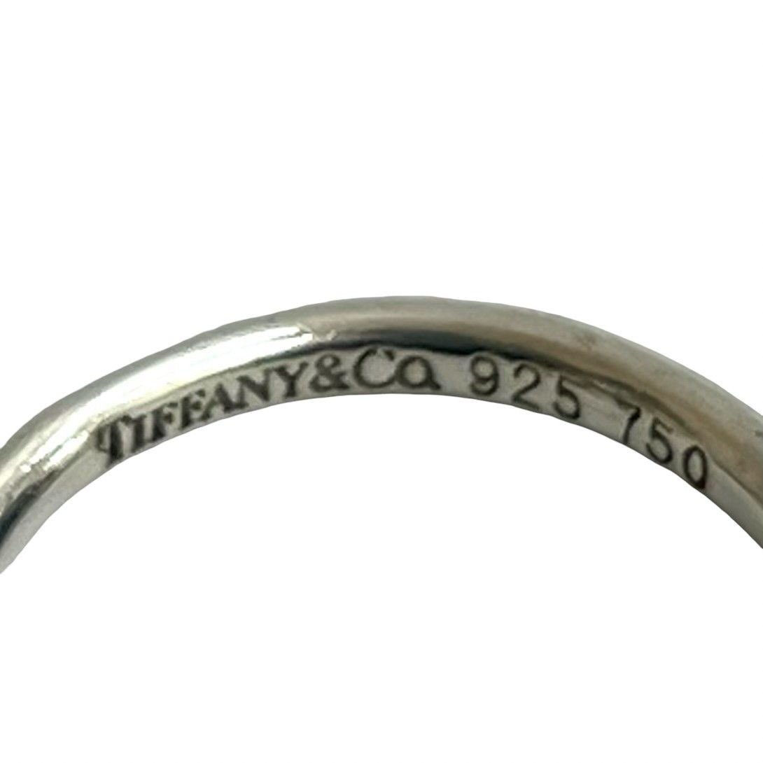 Tiffany & Co Hook Eye Love Knot 18K Gold Ring Silver — view 4