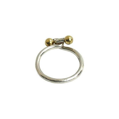 Tiffany & Co Hook & Eye Love Knot 18K Gold Ring Silver — view 6