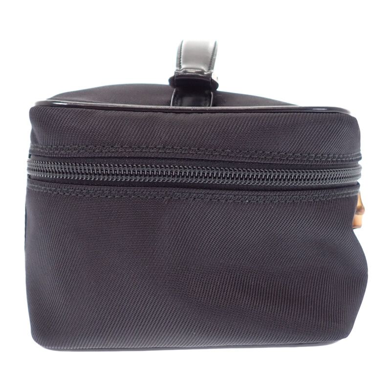 Gucci Vanity 032 1956 0150 Handbag Nylon Calfskin Black Silver — view 3