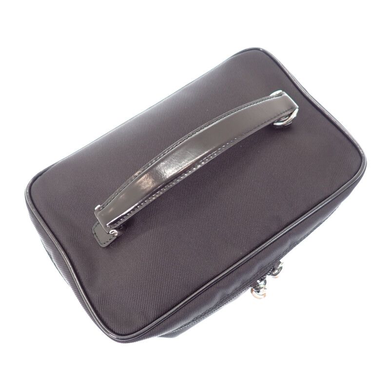 Gucci Vanity 032 1956 0150 Handbag Nylon Calfskin Black Silver — view 5