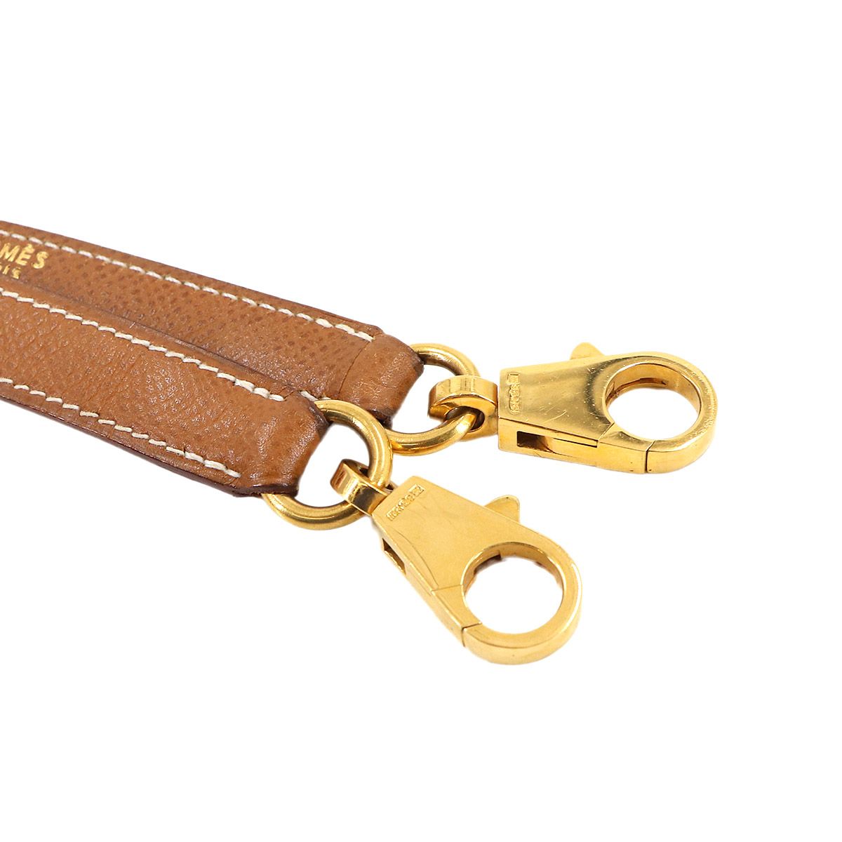 Hermes Kelly Bolide Shoulder Strap Courchevel Epsom Gold Brown — view 3