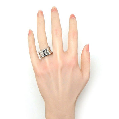 Bvlgari Ring B-zero One Band Logo 18K White Gold — view 8