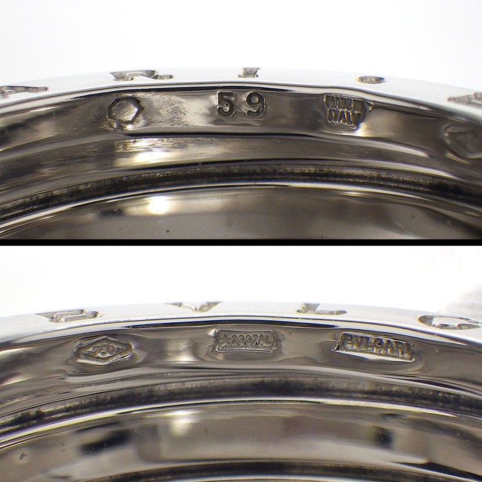 Bvlgari Ring B-zero One Band Logo 18K White Gold — view 4