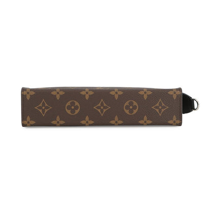 Louis Vuitton Shoulder Bag Monogram Macassar Gaston Wearable Wallet Brown Noir Black — view 3