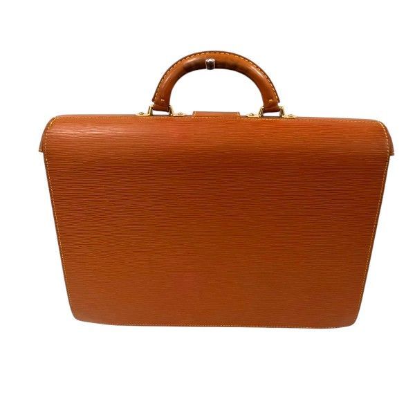 Louis Vuitton Epi Serviette Fermoir Bag Handbag Business Bag Cipango