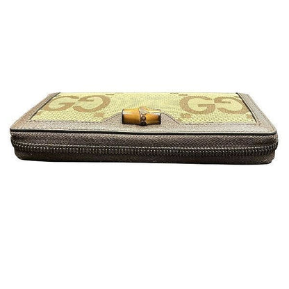 Gucci GG Campus Bamboo Zip Around Wallet