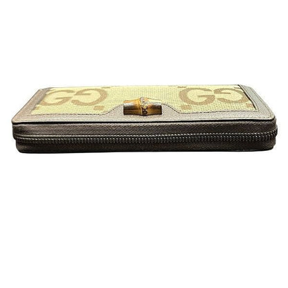 Gucci GG Campus Bamboo Zip Around Wallet