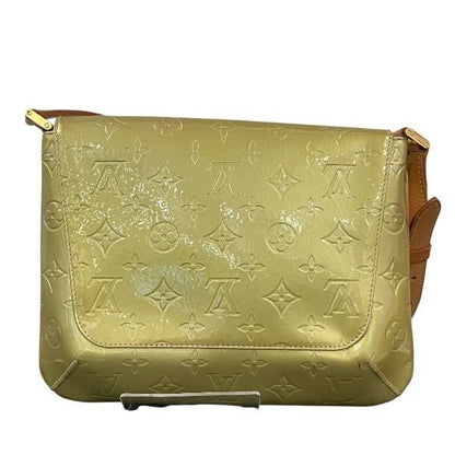 Louis Vuitton Monogram Vernis Thompson Street Shoulder Bag Lime Yellow