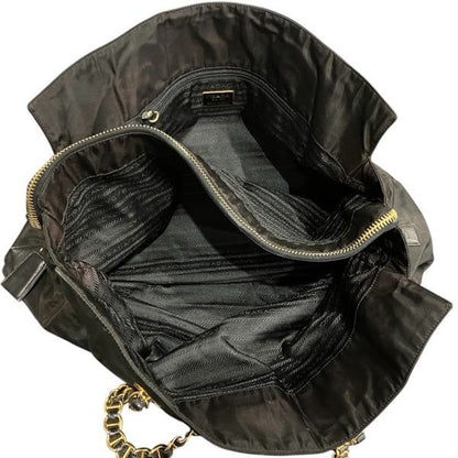 Prada Tessuto Nylon Chain Shoulder Bag
