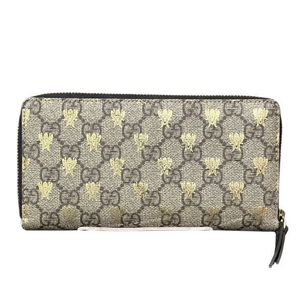 Gucci GG Supreme Bi Zip Around Wallet