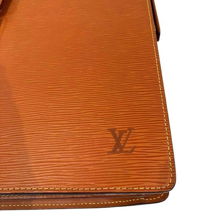 Louis Vuitton Epi Serviette Fermoir Bag Handbag Business Bag Cipango