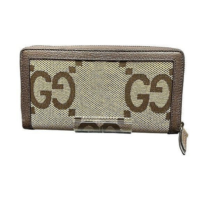 Gucci GG Campus Bamboo Zip Around Wallet