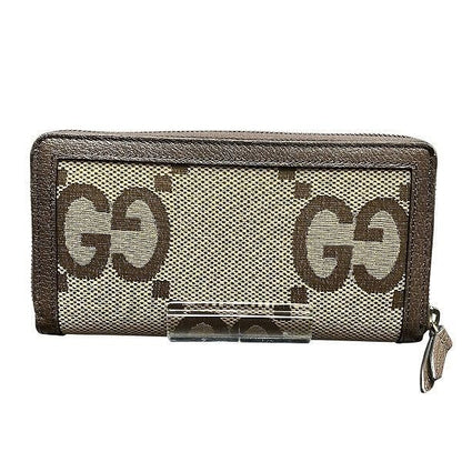 Gucci GG Campus Bamboo Zip Around Wallet