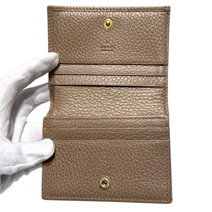 Gucci GG Marmont Beige Leather Bifold Wallet