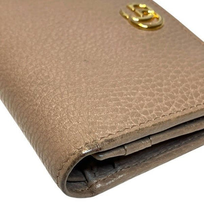 Gucci GG Marmont Beige Leather Bifold Wallet