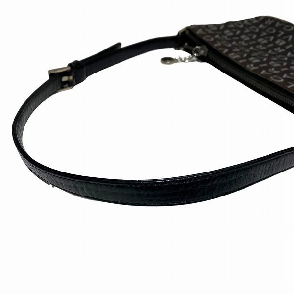 Bvlgari Logo Canvas Mini Shoulder Bag Black White