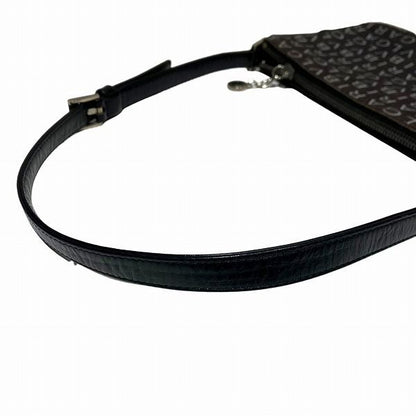 Bvlgari Logo Canvas Mini Shoulder Bag Black White