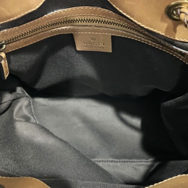 Gucci GG Canvas Leather Tote Shoulder Bag