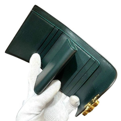 Celine Triomphe Small Flap Compact Wallet Trifold