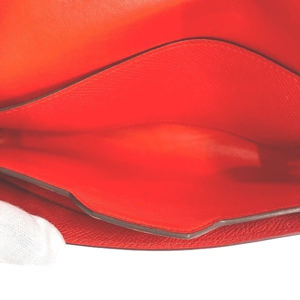 Hermes Passant Compact Orange Bifold Wallet