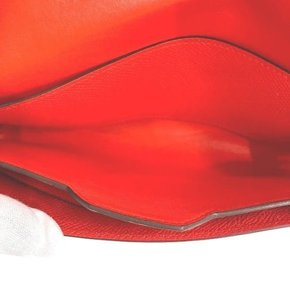Hermes Passant Compact Orange Bifold Wallet