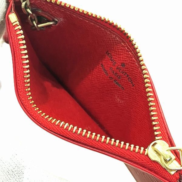 Louis Vuitton Epi Pochette Cles Coin Case Castilian Red