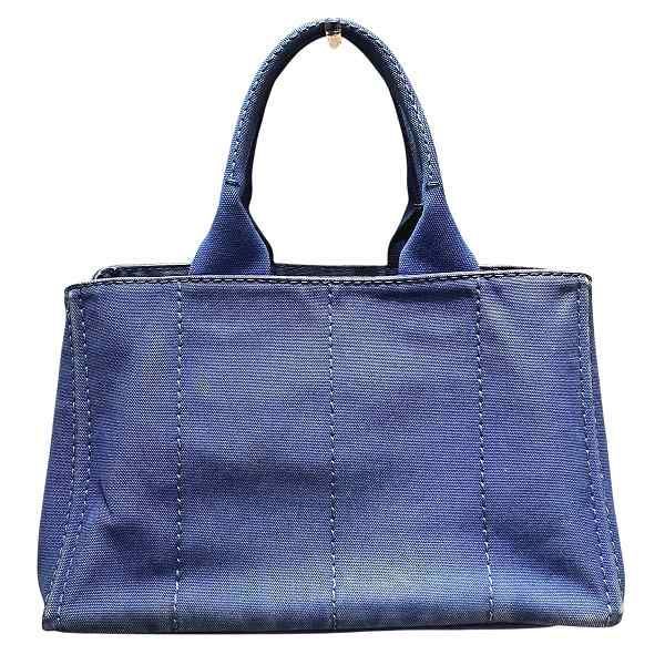 Prada Canapa Blue Canvas Tote