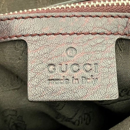 Gucci Bamboo Tote Leather Canvas Beige Brown