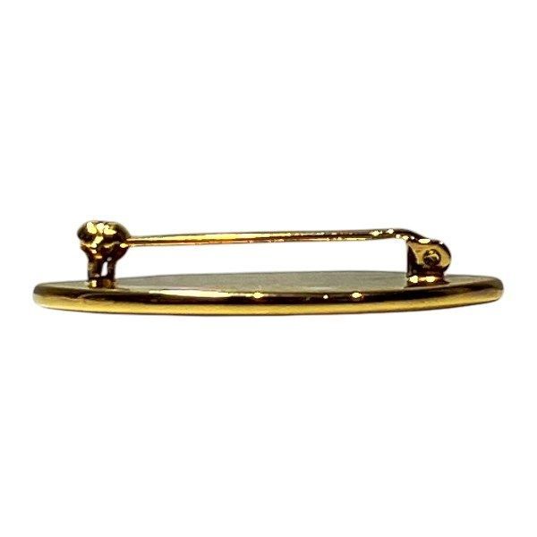 Hermes Enamel Cloisonne Brooch Gold Red