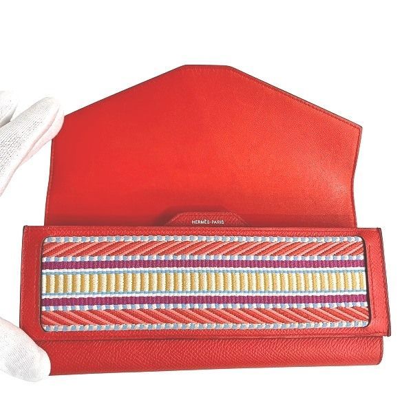Hermes Passant Compact Orange Bifold Wallet