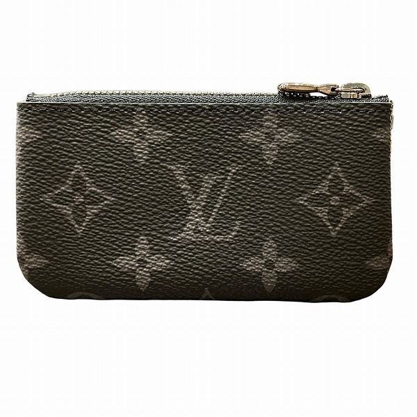 Louis Vuitton Monogram Eclipse Pochette Cles Coin Case Gray Black