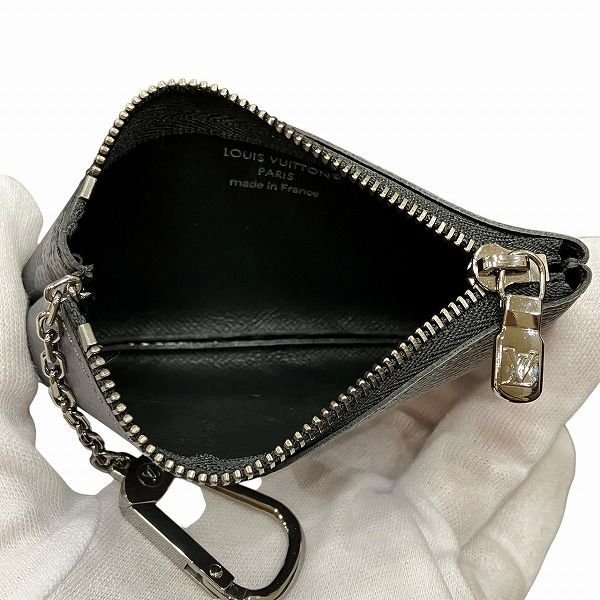 Louis Vuitton Monogram Eclipse Pochette Cles Coin Case Gray Black